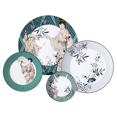 set 4 plates Noble Chinese